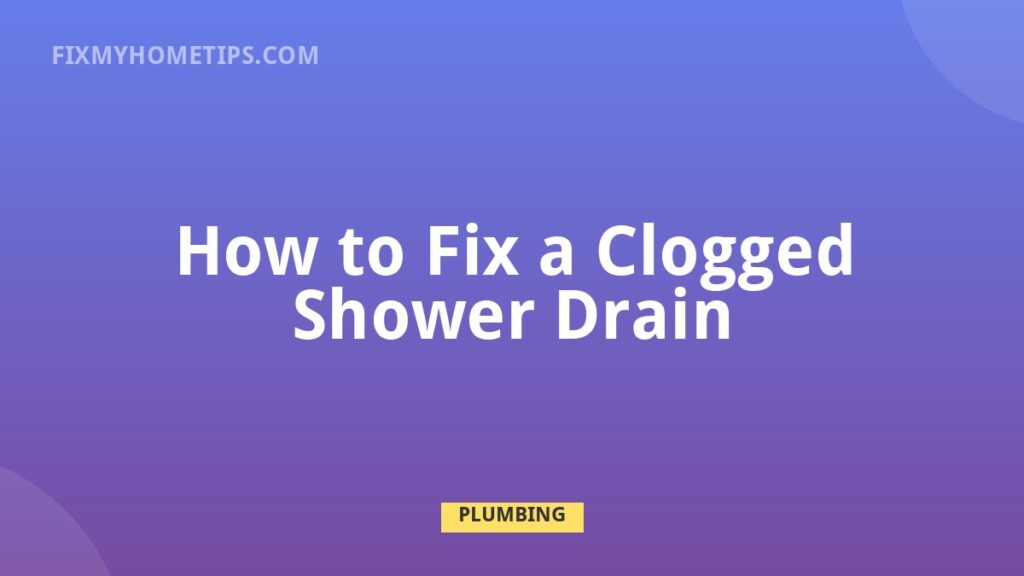 Clogged shower drain full of hair being cleared with a drain snake